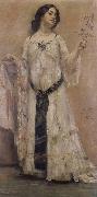 Lovis Corinth, Portrat Charlotte Berend in the woman dress